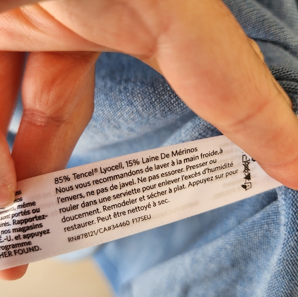 Eileen Fisher blue tencel knit sweater - Picture 10 of 13